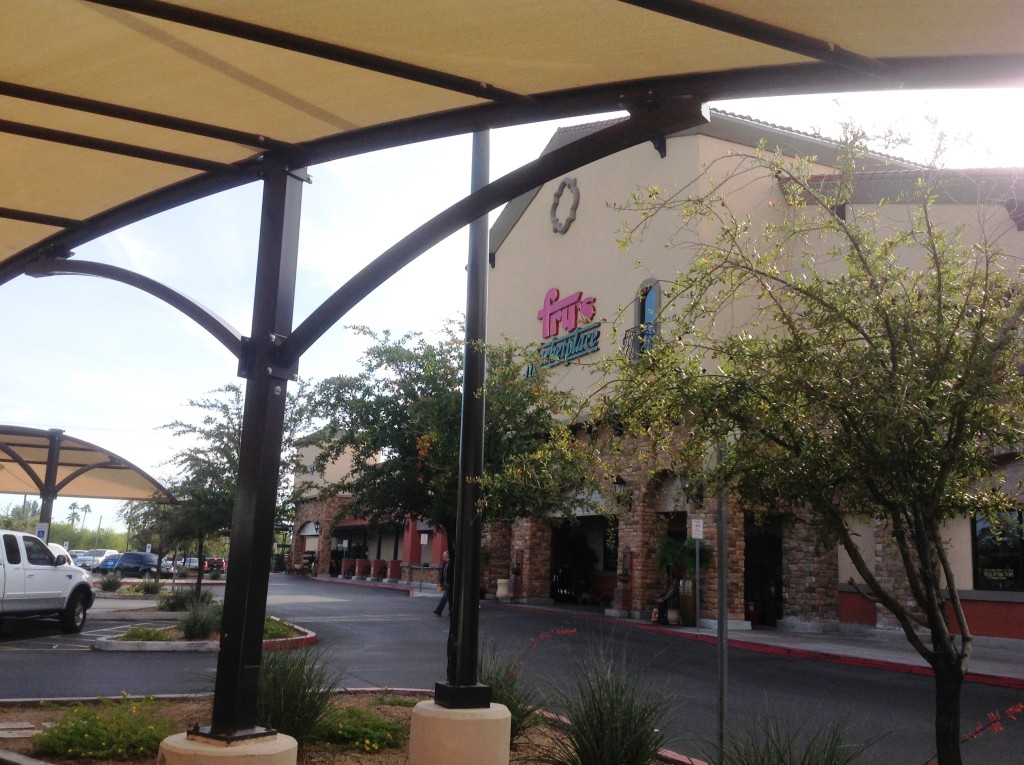 Shaded Parking Spots at Signature Marketplace Carolina Shade Sails